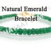 Natural Emerald Faceted Beads Bracelet 3.5 MM Bead Size Drilled Beads, Natural Emerald Loose Gemstone Zambian Beads Beaded Bracelet for Gift